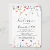 Klassieke kleurrijke wilde flora eerste gemeenscha kaart (Voorkant)