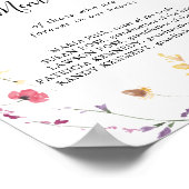 Klassieke kleurrijke wilde flora in liefhebbend ge poster (Hoek)