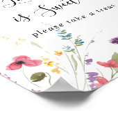 Klassieke kleurrijke wilde flora liefde is een moo poster (Hoek)