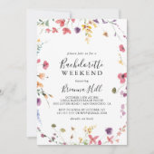 Klassieke kleurrijke Wilde Floral Bachelorette Wee Kaart (Voorkant)