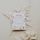 Klassieke kleurrijke Wilde Floral Kaarten van de L<br><div class="desc">Deze klassieke,  kleurrijke,  wild-florale emmer-lijstkaarten zijn de perfecte activiteit voor een rustige trouwreceptie of vrijgezellenfeest. Het ontwerp is voorzien van een gele,  paarse,  witte,  wilde bloemen met bladeren in een roos en een groene waterverf achtergrond. Het teken Bucket List wordt apart verkocht.</div>
