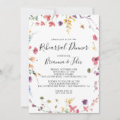 Klassieke kleurrijke wilde-Floral repesal Dinner Kaart (Voorkant)