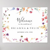 Klassieke kleurrijke wilde Floral Weddenschap Welk Poster (Voorkant)