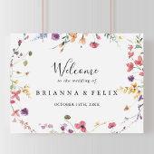 Klassieke kleurrijke wilde Floral Weddenschap Welk Poster