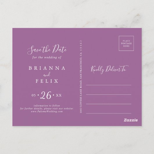 Klassieke kleurrijke wilde horizontale opslagdatum briefkaart (Achterkant)