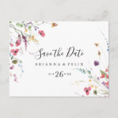 Klassieke kleurrijke wilde horizontale opslagdatum briefkaart (Voorkant)