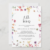 Klassieke kleurrijke Wilde ik doe BBQ Engagement P Kaart (Voorkant)