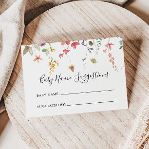 Klassieke kleurrijke Wilde Naam van Baby Suggestio Visitekaartje