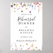Klassieke kleurrijke wilde repetitie dinaal welkom poster (Voorkant)