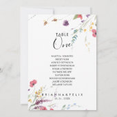 Klassieke kleurrijke wilde tabel nummer 1 kaart (Achterkant)