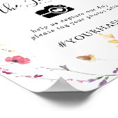 Klassieke kleurrijke wilde vangt de liefdeshashtag poster (Hoek)