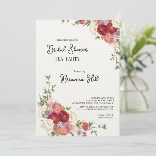 Klassieke kleurrijke wilde Vrijgezellenfeest Tea P Kaart (Staand voorkant)