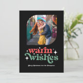 Klassieke kleurstellingen Moderne retro kerstfoto Feestdagenkaart (Staand voorkant)