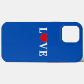 Klassieke kleverige blauwe retro Classic Case-Mate iPhone Case (Achterkant (horizontaal))