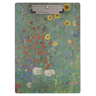 Klassieke Klimt Boerderij Tuin Zonnebloemen Bloems Klembord