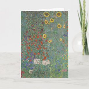 Klassieke Klimt Boerderijtuin Zonnebloemen Bloemku Feestdagen Kaart