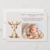 Klassieke Knuffel Dieren Baby Aankondiging (Achterkant)