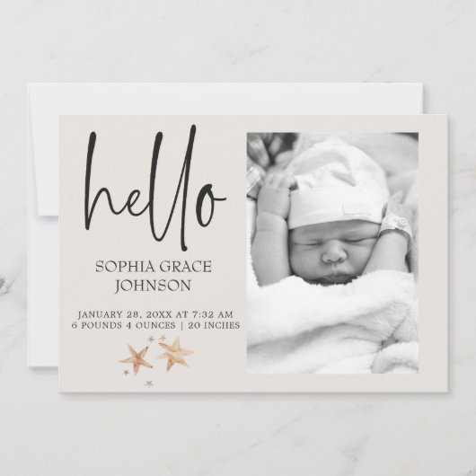 Klassieke knuffel dieren voor baby aankondiging (Voorkant)