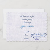 Klassieke kobalt blauwe patroon thee kopjes kaart (Achterkant)