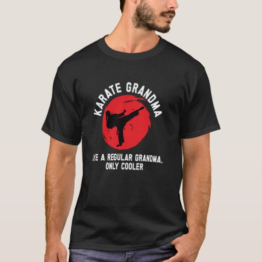 Klassieke Koele Karate Oma Karate Grootmoeder T-shirt (Voorkant)