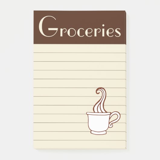 Klassieke Koffie Boodschappen Post-Its Post-it® Notes (Voorkant)