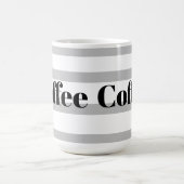 Klassieke koffie-Mok - Blauwe Hoops Gray Koffiemok (Center)