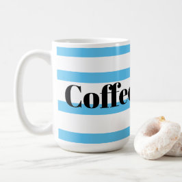 Klassieke koffie-Mok - Blauwe hoops Koffiemok