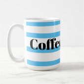 Klassieke koffie-Mok - Blauwe hoops Koffiemok (Links)
