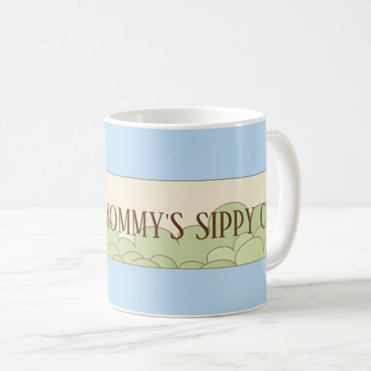 Klassieke koffie mok "Blue Cat Mam's Sippy Cup" (Voorkant rechts)