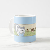 Klassieke koffie mok "Blue Cat Mam's Sippy Cup" (Voorkant links)