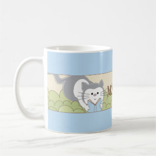 Klassieke koffie mok "Blue Cat Mam's Sippy Cup"