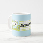 Klassieke koffie mok "Blue Owl Mams Sippy Cup" (Voorkant links)