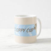 Klassieke koffie mok "Blue Turtle mamma's Sippy Cu (Voorkant rechts)