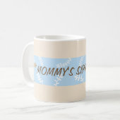 Klassieke koffie mok "Blue Turtle mamma's Sippy Cu (Voorkant links)
