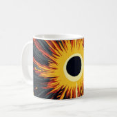 Klassieke koffie mok met zon ontwerp (Voorkant links)