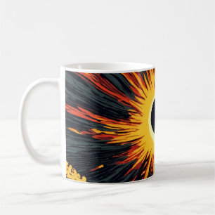 Klassieke koffie mok met zon ontwerp