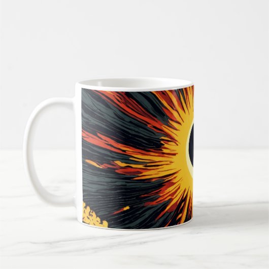 Klassieke koffie mok met zon ontwerp (Links)