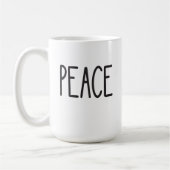 Klassieke koffie-Mok: PEACE Koffiemok (Links)