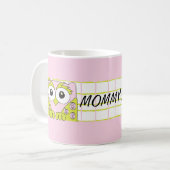 Klassieke koffie mok "Roze Owl mammams Sippy Cup" (Voorkant links)