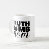 Klassieke koffie Mok Truth Bomb mama Grote Logo (Voorkant links)