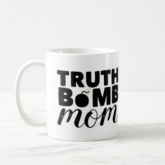 Klassieke koffie Mok Truth Bomb mama Grote Logo (Links)