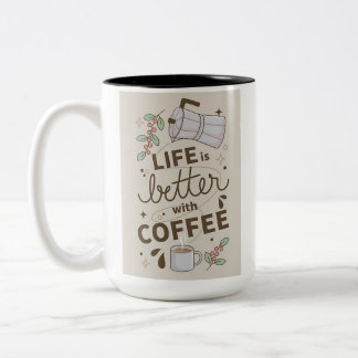Klassieke koffiemok – Eenvoudig & Elegant ontwerp Tweekleurige Koffiemok