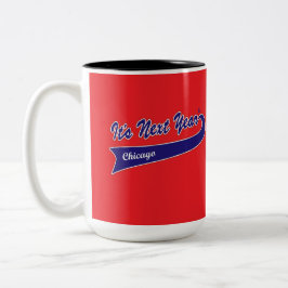 Klassieke koffiemok - Het is volgend jaar Tweekleurige Koffiemok