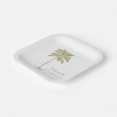 Klassieke Kokospalm Boom Papieren Bordje (Gebogen)