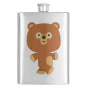 Klassieke kolf van het Kute Assertive Cartoon Beer Heupfles (Voorkant)