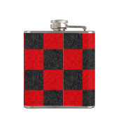 Klassieke kolf voor zwart-wit en rood toetsenbord heupfles (Achterkant)