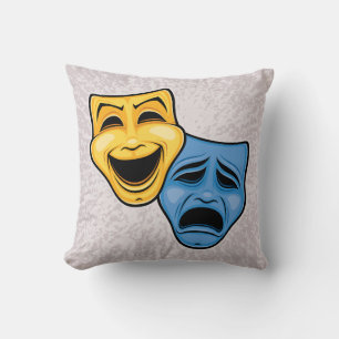 Klassieke Komedie En Tragedie Theater Maskers Kussen
