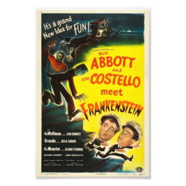 Klassieke komedie ontmoet klassiek monster foto afdruk