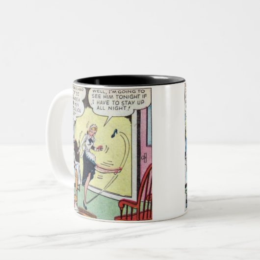  Klassieke komiek Tweekleurige Koffiemok (Voorkant links)