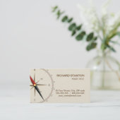 Klassieke kompas visitekaartje (Staand voorkant)